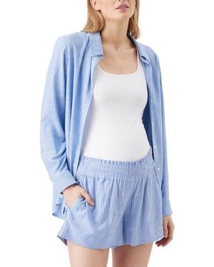 Ripe Maternity Abby Stripe Shirt - Blue
