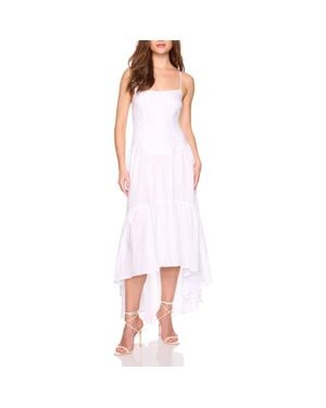 Susana Monaco Drop Waist High-Low Maxi Dress - White