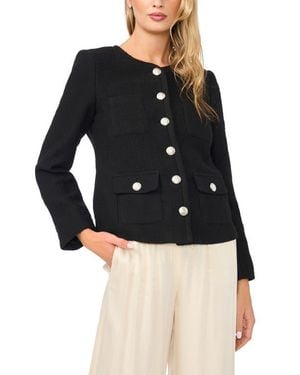 Halogen® Collarless Jacket - Black