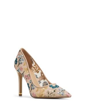 Ted Baker Cara Icon Pointed Toe Pump - Metallic