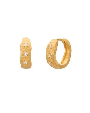 Murkani Cosmic Love Huggie With Topaz - Metallic