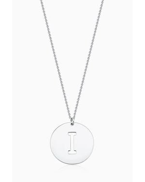 Oradina Say My Name Initial Pendant Necklace - White