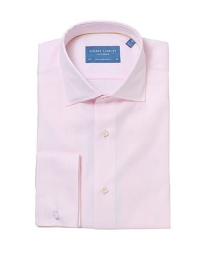 Robert Talbott Reynolds French Cuff Herringbone Contemporary Fit Shirt - Pink