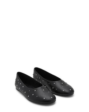 MANGO TEEN Studded Ballet Flat - Black