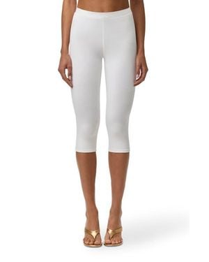 Naked Wardrobe Smooth Capri Leggings - White
