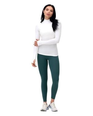 Rebody Active Cozy Mock Neck Long Sleeve Top - White