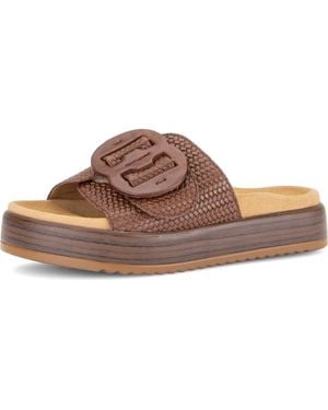 Gabor Platform Slide Sandal - Brown