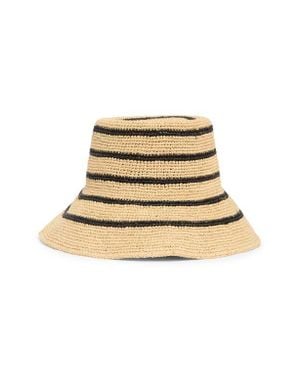 Vince Stripe Straw Cloche - Natural