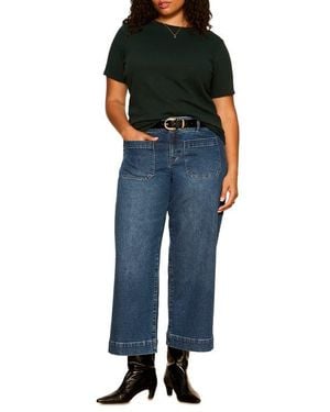 Sanctuary Chelsea Patch Pocket Wide Leg Jeans - Blue