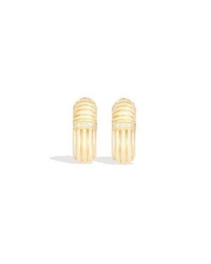 Campbell + Charlotte Found Ribbed Huggie - Metallic