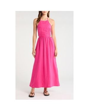 Beyond Yoga Softwash Linen Halter Dress - Pink