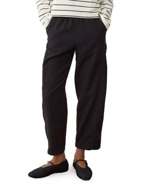 Marine Layer Jessie Pull-On Barrel Leg Twill Pants - Black