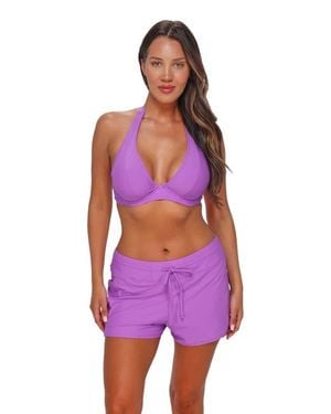 Sunsets Escape Laguna Swim Short Bottoms - Purple