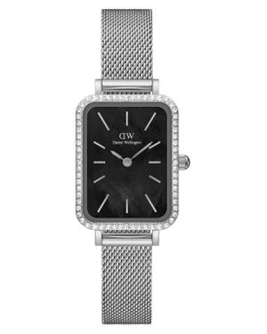 Daniel Wellington Quadro Mesh Strap Watch, 20Mm X 26Mm - Black