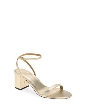 BOSS Cristas Leather Ankle Strap Sandal - Natural