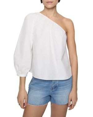 Rebecca Minkoff Sadie One-Shoulder Cotton Top - White