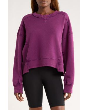 Free People Fp Movement Intercept Cotton Blend Sweatshirt - Purple