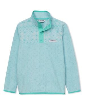 Lands' End Kids Fleece Quarter Zip - Blue