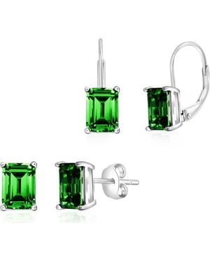 Donatello Gian Sterling Earrings Set - Green