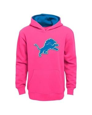 Outerstuff Girls Youth Detroit Lions Prime Pullover Hoodie - Pink
