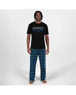 Concepts Sport Carolina Panthers Highland Sleep Set - Black