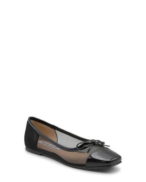 Charles David Simply Cap Toe Ballet Flat - Black