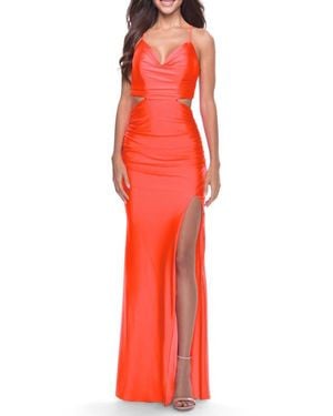 strapless open back dress Pink High-Low Satin Prom Dress with Bubble Hem & Corset Bodice – AS069 –  Viniodress
