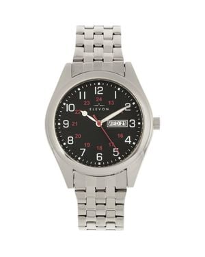 Elevon Watches Gann Bracelet Watch W/Day/Date - Metallic