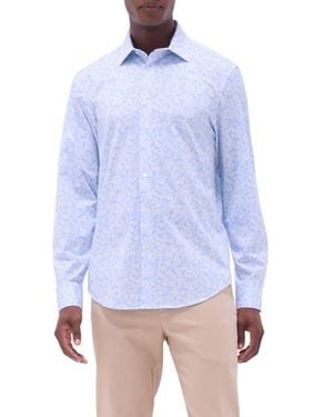 Bugatchi James Ooohcotton Abstract Button-Up Shirt - Blue