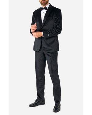 Opposuits Midnight Velvet Tuxedo & Bow Tie Set - Blue
