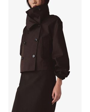 Mango Crop Trench Jacket - Black