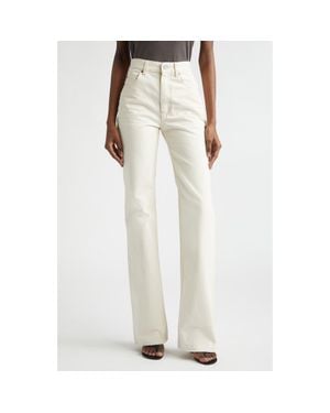 Saint Laurent '70S High Waist Bootcut Jeans - White