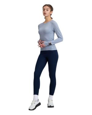 COZY ZERO 100% Merino Running L/S Watch Window - Gray