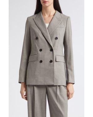 Reiss Darcy Double Breasted Blazer - Gray