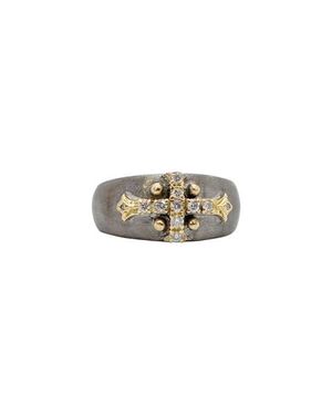 Armenta Old World Diamond Cross Ring - Multicolor