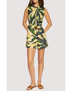 Lost + Wander Palm Serenade Cotton Romper - Green
