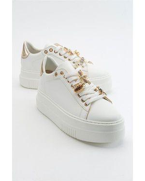 Prologue Shoes Ater Bee Buckle Sneakers - White