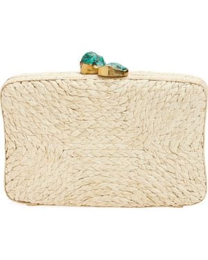 PAMELA MUNSON The Lulu Raffia Clutch - Metallic