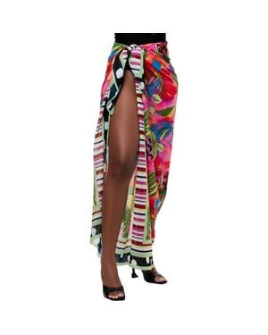 Bohn Jsell Coral Garden Medley Sarong - Red
