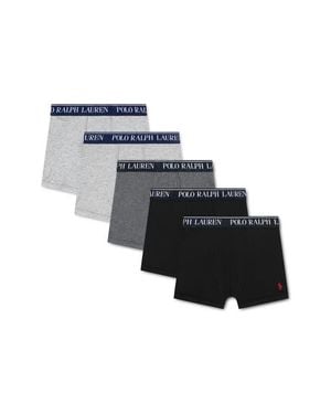 Polo Ralph Lauren Kids' Assorted 5 Pack Cotton Blend Boxer Briefs - Black