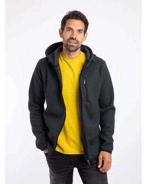 Weird Fish Lockie Full Zip Bonded Fleece Hoodie - Gray