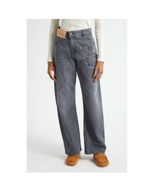 JW Anderson Twisted Workwear Jeans - Gray