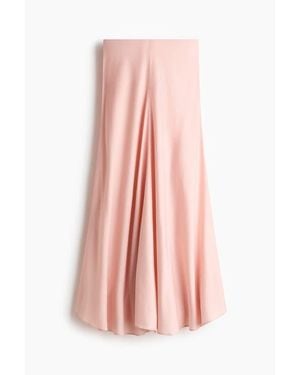 H&M Satin Maxi Skirt - Pink