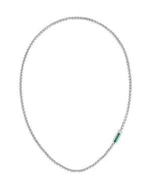 Lacoste Spelt Necklace - White