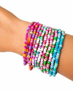 Erin McDermott Jewelry Bright Pops Of Color Bracelets Stack - White