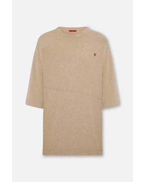 Pcfg Daydreamers Acid Wash Short Sleeve T Shirt - Natural