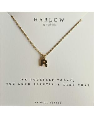 Nashelle Initial Charm Necklace - Gray