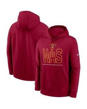 Nike Washington Commanders Busted Play Club Fleece Pullover Hoodie - Red