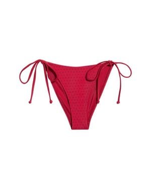 PacSun Leora Printed Side Tie Bikini Bottoms - Red