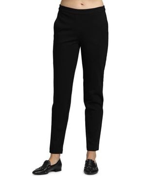 Apny Pull-On Slim Fit Ponte Pants - Black